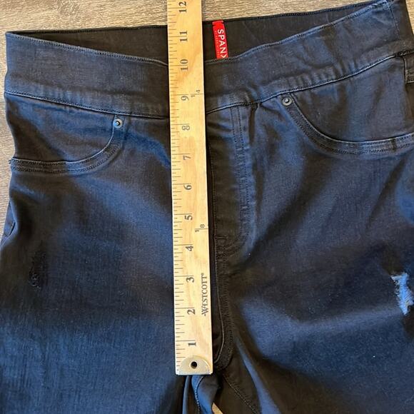 Spanx Vintage Black Distressed Ankle Stretch Skinny Jeans Size M - Picture 6 of 8